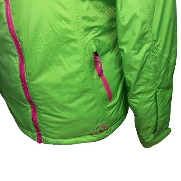 L.L. Bean Girl's M Medium Thinsulate TEK Coat Jacket Hooded Fleece Lined #283666 - Picture 3 of 12